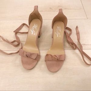 Anthropologie Shoes - Pink Block Heels with Bow Anthropologie Shoes - Pink Block Heels with Bow